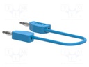 Test lead; 60VDC; 30VAC; 6A; banana plug 2mm,both sides; blue
