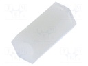 Screwed spacer sleeve; hexagonal; polyamide; M3; 11mm