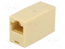 Socket; coupler; Cat: 5; unshielded; Layout: 8p8c; RJ45 socket x2