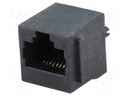 Socket; RJ45; PIN: 8; Cat: 5; Layout: 8p8c; THT; straight