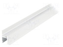 Profiles for LED modules; recessed; white; L: 2m; aluminium