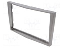 Radio mounting frame; Opel; 2 DIN; matt silver