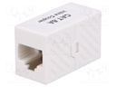 Socket; coupler; Cat: 6a; unshielded; Layout: 8p8c; RJ45 socket x2