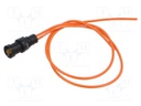 Indicator: LED; recessed; 230VAC; Cutout: Ø11mm; IP40; 300mm leads