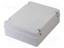 Enclosure: junction box; wall mount; plastic; grey