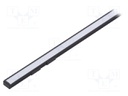 Profiles for LED modules; white; surface; black; L: 1m; aluminium