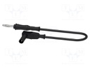 Test lead; 70VDC; 33VAC; 12A; Len: 1m; black; Insulation: silicone