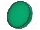 Actuator lens; 22mm; 84; Colour: green transparent; Mat: plastic