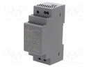 Power supply: switched-mode; 24W; 24VDC; 1A; 100÷240VAC; DIN; 120g
