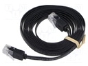 Patch cord; U/UTP; 6; stranded; Cu; PVC; black; Len: 2m; 32AWG