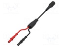Test lead; 3A; BNC plug,banana plug 4mm x2; insulated; Len: 2m