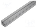 Profiles for LED modules; transparent; angular; L: 1m; MDF; 45°