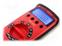 Digital multimeter; LCD 3,75 digit (3999),with a backlit