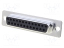 D-Sub; PIN: 25; plug; female; soldering; for cable; gold flash; 250V
