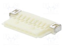 Plug; wire-board; female; DF19; 1mm; PIN: 8; w/o contacts; for cable
