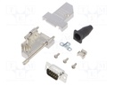 D-Sub; PIN: 9; plug; male; shielded,turned contacts; angled 45°