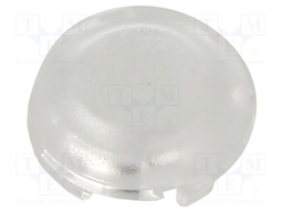 Button; LED; round; transparent; Ø10mm; polycarbonate; H: 2.4mm