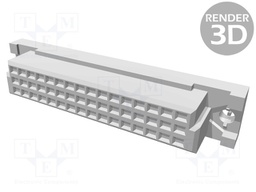 Plug; DIN 41612; PCB snap-in,type 2C; female; PIN: 48; a+b+c; THT