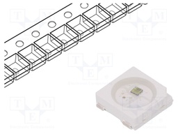 LED; SMD; 5050,PLCC4; RGB; 5x5x1.6mm; Variant: tricolour