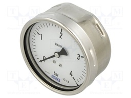 Manometer; 0÷4bar; Class: 1; 100mm; stainless steel; 212.20