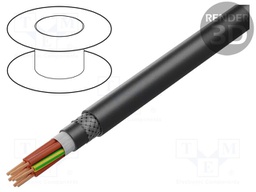 Wire; Xtra Guard® Flex; 7x24AWG; shielded,tinned copper braid
