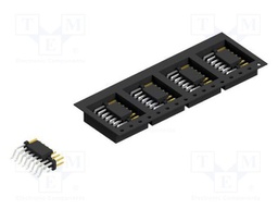 Connector: pin strips; pin header; male; PIN: 16; 2mm; SMT; 2x8; 100V