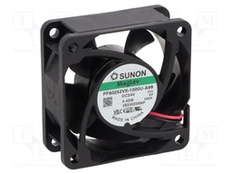 Fan: DC; axial; 24VDC; 60x60x25mm; 67.96m3/h; 46dBA; Vapo; 8300rpm