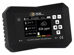 Meter: air quality; Range: 0÷40000ppm (CO2); Meas.accur: ±50mbar