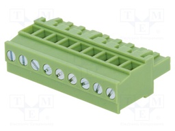 Pluggable terminal block; 5mm; ways: 9; angled 90°; plug; female