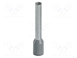 Tip: bootlace ferrule; insulated; copper; 4mm2; Bit len: 18mm; grey