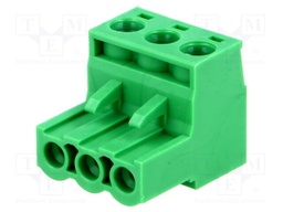 Pluggable terminal block; 5mm; ways: 3; straight; plug; female