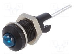 Indicator: LED; prominent; Cutout: Ø8mm; for PCB; brass; ØLED: 5mm