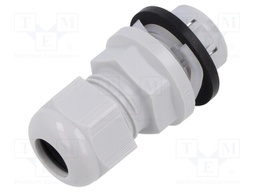Cable gland; M20; IP68; Mat: polyamide; light grey; Entrelec