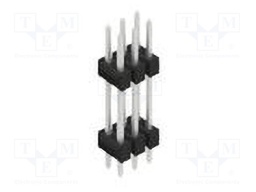 Connector: pin strips; pin header; male; PIN: 6; 2.54mm; THT; 2x3