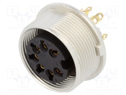 Connector: M16; female; IP40; socket; soldering; 60V; PIN: 7; 5A