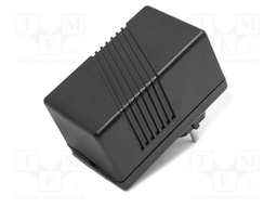 Enclosure: for power supplies; X: 56.5mm; Y: 95.5mm; black