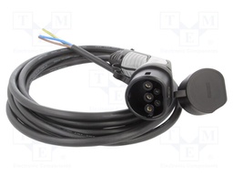 Cable: eMobility; 250V; 8kW; wires,Type 2; IP44; 5m; 32A; -40÷50°C