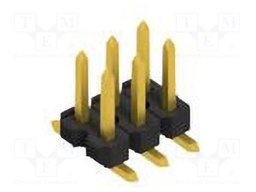 Connector: pin strips; pin header; male; PIN: 6; 2.54mm; SMT; 2x3