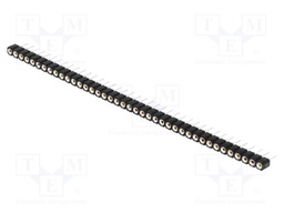 Socket; pin strips; female; PIN: 40; turned contacts; straight