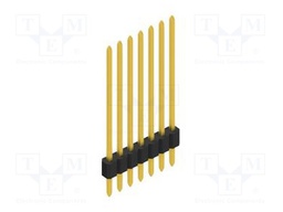Connector: pin strips; pin header; male; PIN: 7; 1.27mm; THT; 1x7