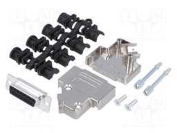 D-Sub; PIN: 15; plug; female; turned contacts; straight; soldering