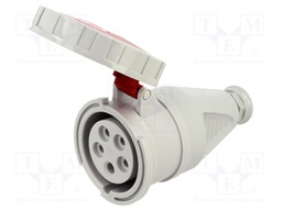 Connector: AC supply 3-phase; plug; female; 16A; 400VAC; IEC 60309