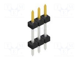 Connector: pin strips; pin header; male; PIN: 3; 2mm; THT; 1x3; 100V