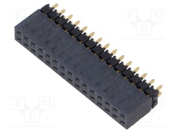 Connector: pin strips; male; PIN: 30; 2.54mm; gold-plated; THT