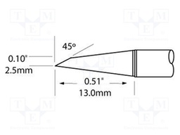 Tip; hoof; 2mm; 421°C; for soldering station