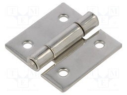 Hinge; Width: 50mm; stainless steel; H: 50mm; V: for welding