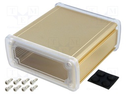 Enclosure: multipurpose; X: 115.1mm; Y: 119mm; Z: 51.6mm; golden