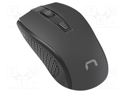 Optical mouse; black; USB A; wireless; No.of butt: 4; 10m