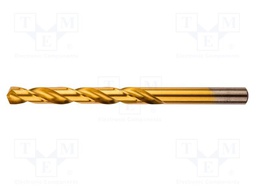 Drill bit; for metal; Ø: 8.5mm; L: 117mm; high speed steel HSS-TIN