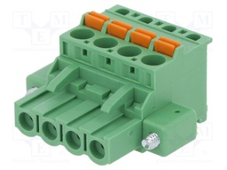 Pluggable terminal block; 5mm; ways: 4; angled 90°; plug; female